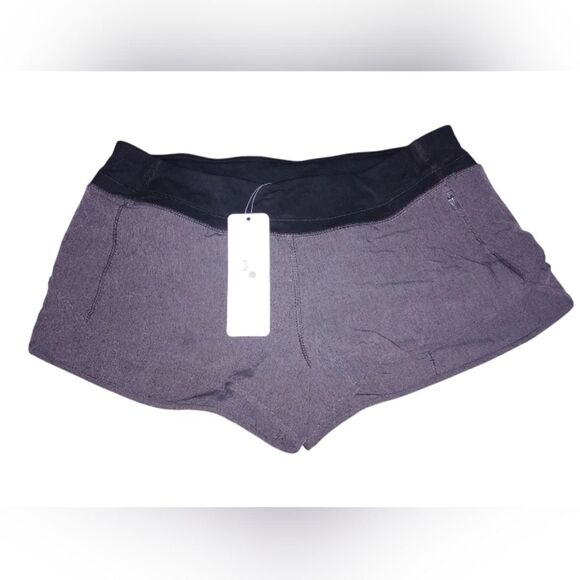 CRZ YOGA Black and Gray Athletic Sports Shorts Size Large NWT - Picture 1 of 6